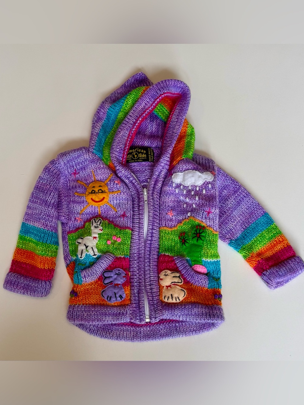 Handmade Peruvian sweater 12-18m hypoallergenic